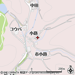 愛知県豊川市財賀町（小路）周辺の地図