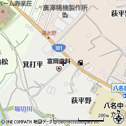 愛知県新城市富岡箕打平周辺の地図
