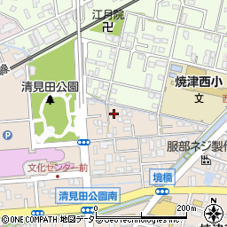 静岡県焼津市三ケ名1734-1周辺の地図