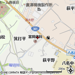 愛知県新城市富岡（箕打平）周辺の地図