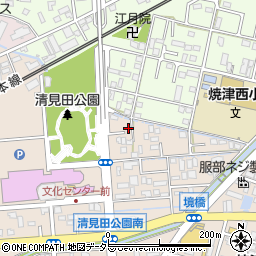 静岡県焼津市三ケ名1733-1周辺の地図