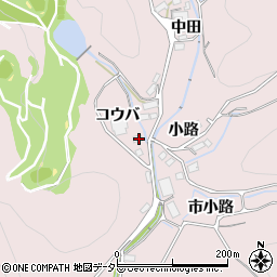 愛知県豊川市財賀町コウバ52周辺の地図