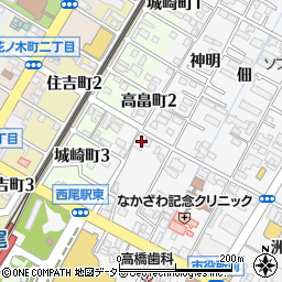 愛知県西尾市寄住町神明41周辺の地図
