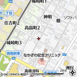 愛知県西尾市寄住町神明39周辺の地図