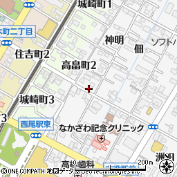 愛知県西尾市寄住町神明38周辺の地図