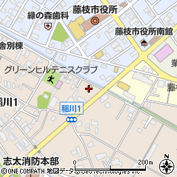セブンイレブン藤枝稲川店周辺の地図