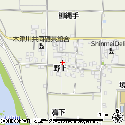 京都府城陽市上津屋野上周辺の地図