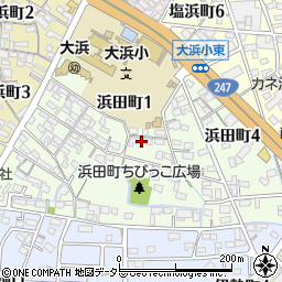 愛知県碧南市浜田町周辺の地図