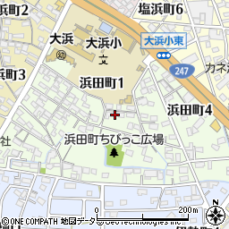 愛知県碧南市浜田町周辺の地図