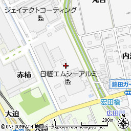 愛知県額田郡幸田町菱池六十石周辺の地図