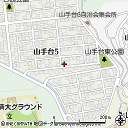 大阪府茨木市山手台5丁目周辺の地図