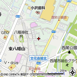 愛知県西尾市下町八幡下周辺の地図