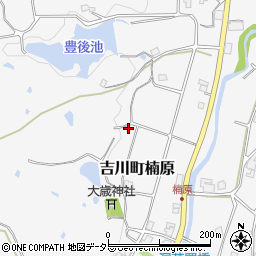 兵庫県三木市吉川町楠原周辺の地図