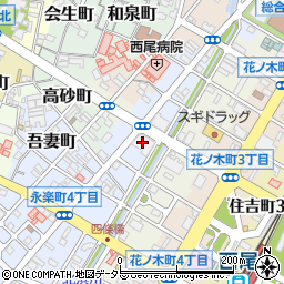 西尾信用金庫中央支店周辺の地図