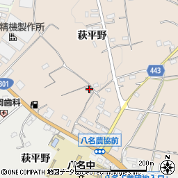 愛知県新城市黒田萩平野周辺の地図