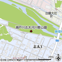 瀬戸川志太河川敷公園周辺の地図