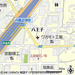 京都府八幡市上津屋八王子123-4周辺の地図