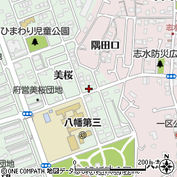京都府八幡市男山美桜13-22周辺の地図