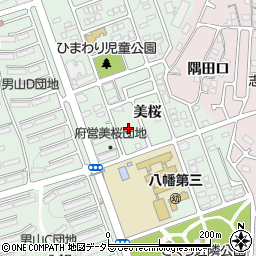 京都府八幡市男山美桜11周辺の地図