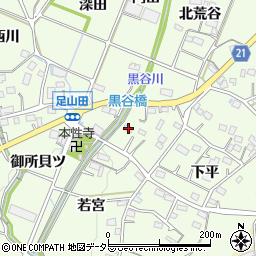 愛知県豊川市足山田町若宮49周辺の地図
