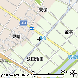 愛知県西尾市駒場町公田池田72周辺の地図