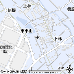 愛知県豊川市赤坂町新堤周辺の地図