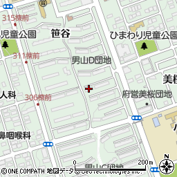 ＵＲ男山Ｄ団地７棟周辺の地図