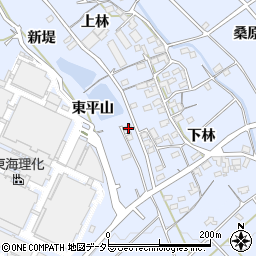 愛知県豊川市赤坂町（新堤）周辺の地図
