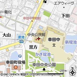 幸田町役場　中央公民館周辺の地図