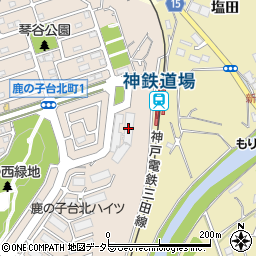 ワンズヒル神戸鹿の子台周辺の地図