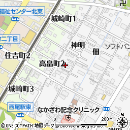 愛知県西尾市寄住町神明32周辺の地図