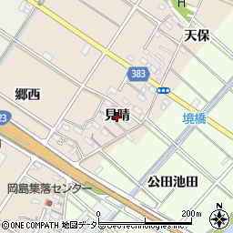 愛知県西尾市岡島町（見晴）周辺の地図