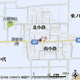 京都府八幡市戸津北小路37周辺の地図