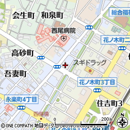 三菱ＵＦＪ銀行西尾支店周辺の地図