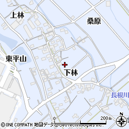 愛知県豊川市萩町下林周辺の地図