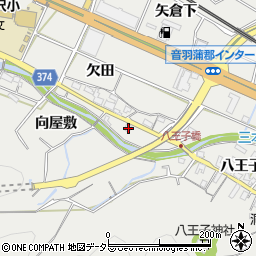 愛知県豊川市長沢町向屋敷周辺の地図