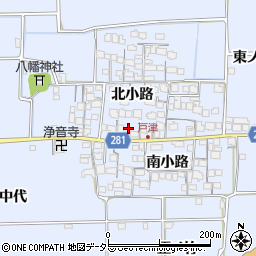 京都府八幡市戸津北小路39周辺の地図