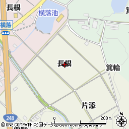 愛知県額田郡幸田町荻長根周辺の地図