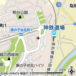 神戸市立駐輪場神鉄道場自転車駐車場周辺の地図