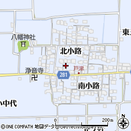 京都府八幡市戸津北小路41周辺の地図