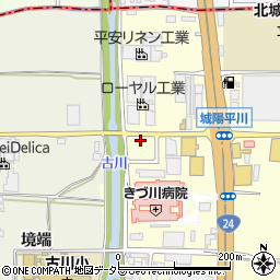 京都府城陽市平川西六反42-33周辺の地図