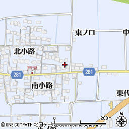 京都府八幡市戸津北小路16周辺の地図