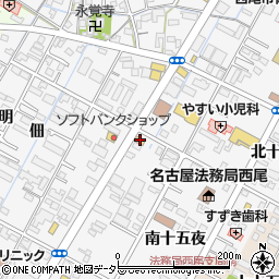 まいどおおきに西尾寄住食堂周辺の地図