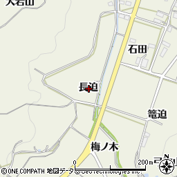 愛知県額田郡幸田町野場長迫周辺の地図
