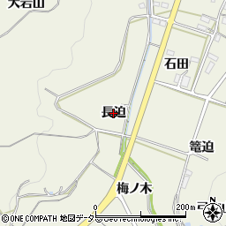 愛知県幸田町（額田郡）野場（長迫）周辺の地図