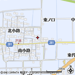 京都府八幡市戸津北小路15周辺の地図