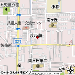 京都府八幡市八幡（渡ル瀬）周辺の地図
