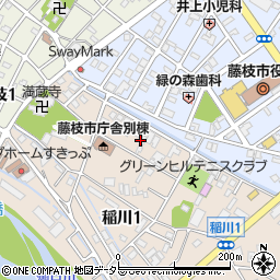 個室居酒屋 七輪焼鶏 すぎ多 藤枝稲川本店周辺の地図