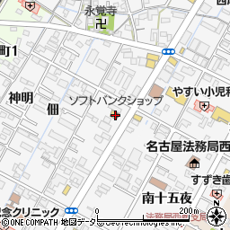 愛知県西尾市寄住町若宮周辺の地図