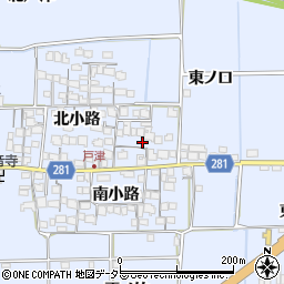 京都府八幡市戸津北小路12周辺の地図